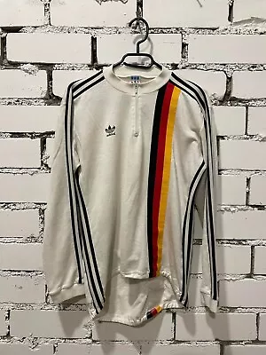 Vintage 80's Adidas West Germany Cycling Jersey (Size: M) RARE! • $279