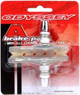 Odyssey A-Brake Clear BMX Bike Linear-Pull Brake Pads Shoes Threaded-Posts Soft • $8.80