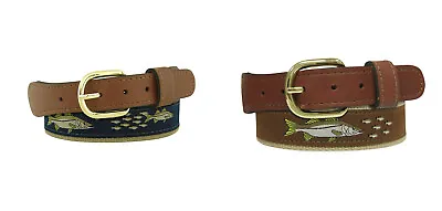 ZEP-PRO Leather Canvas Woven Ribbon Fishing Belt SNOOK Belt Size 32-54 • $24.99