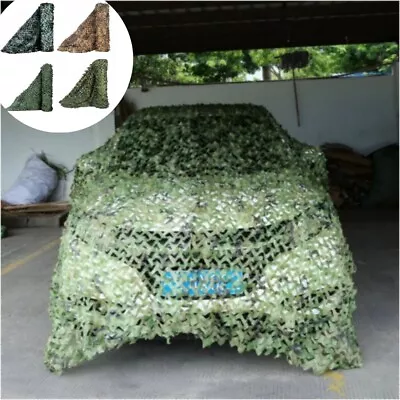 Woodland Hide Cover Camo Netting Desert Camouflage Military Net Hunting Sunshade • $15.98