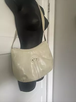 Aigner Crossbody Purse Ivory Vintage 9 In Height 12 In Width 34 In Strap EUC • $22