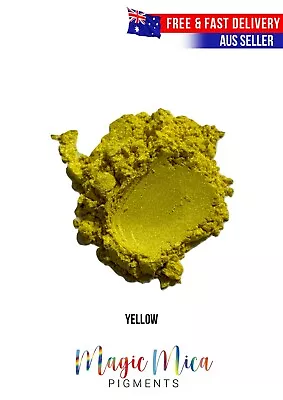 Premium Pearlescent Mica Pigment Powder - Yellow Epoxy Resin River Table AU • $4.99