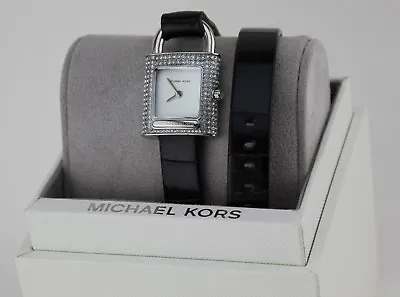 New Authentic Michael Kors Isadore Silver Black Crystals Women's Mk2705 Watch • $109.99