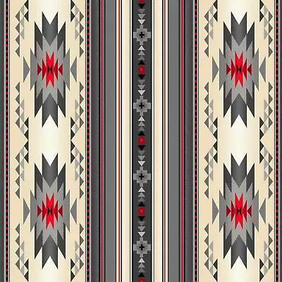 Fabric Mexican Serape Tucson Mini Stripe Grey Cotton ELIZABETH 1/4 Yard 621-GRY • $1.99