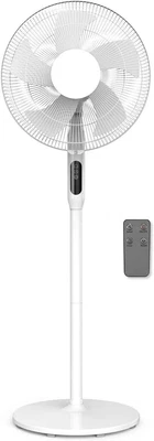 £60 • Buy 	Futura 16 Pedestal Fan Oscillating Standing Fan Timer Remote Control Adjustable