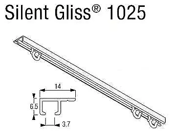 £33.60 • Buy Campervan / Motorhome Silent Gliss Curtain Track, 1.4 Mtr Top Fix Complete Kit