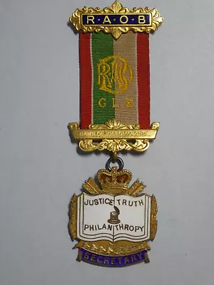 £12.50 • Buy Raob Order Of Buffaloes Silver Jewel Medal Secretary Dawn Of Victory Lodge 1971