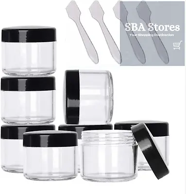 20pcs 20ml Empty Sample Pots Makeup Pots With Lids Travel Cosmetic Jar Plastic • £11.20