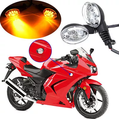 2x Motorcycle Turn Signal Indicator Light For Kawasaki Ninja 250R 08-12 KLX250S • $30.25