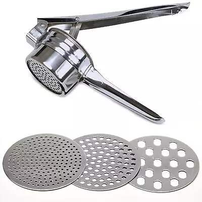 Stainless Steel Potato Ricer – Manual Masher For Potatoes Fruits Vegetables • $18.89