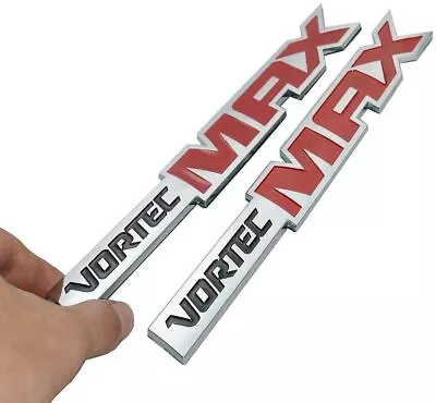 2x Vortec Max Emblem Badge For 06-09 Silverado Truck 6.0 Liter Chrome Red • $16.14