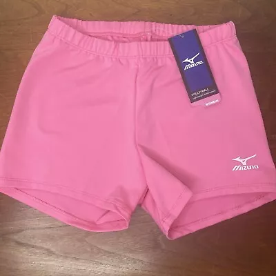 New Mizuno Women's Volleyball Shorts Pink M Compression Spadex Low Rider • $20