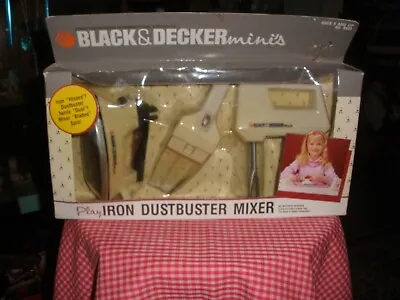 Vintage 1988 Toy Black & Decker Minis Hand Vacuum & Hand Iron & Mixer For Play • $24.99