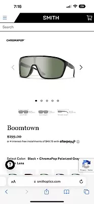 $50 • Buy Smith Boomtown Chromapop Polarized Sunglasses