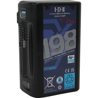 IDX DUO-C198P 193Wh 14.54V V-Mount High-Load Li-Ion Battery W/2x D-Tap USB-C PD • $399