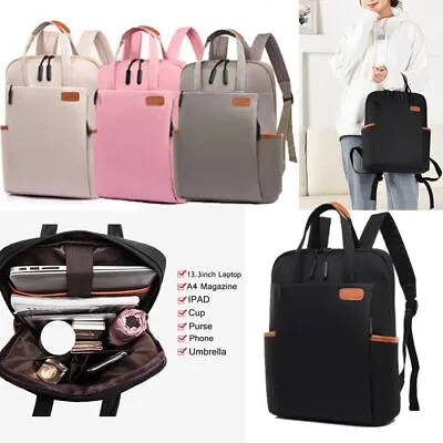 Laptop Backpack Rucksack Women Girls Shoulder Bag Work Travel School Teenager UK • £14.90