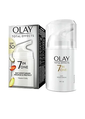 Olay Total Effects 7 In One Anti-Ageing Moisturiser SPF 30 50ml New Boxed  • $24.14