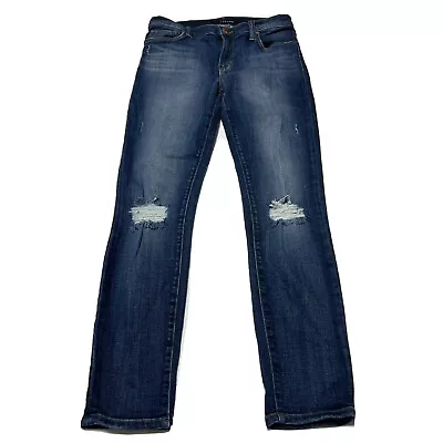 J Brand Misfit Capri Skinny Stretch Destroyed Women’s 27 Low Rise Jeans • $16.82