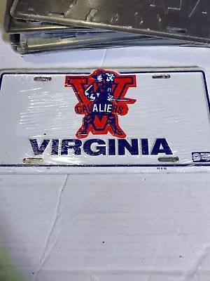 Vintage Virginia Cavaliers License Plate. Embossed Metal New Sealed College... • $9