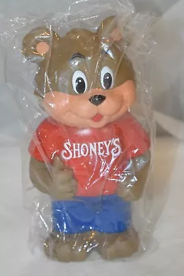 Vintage Shoney's Bear Mascot Coin Piggy Bank Advertising Restaurant 8  NEW • $18