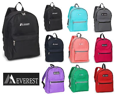  NEW EVEREST School  Backpack  Book & Sport Bag In 3 Solid Color High Quality  • $8.49