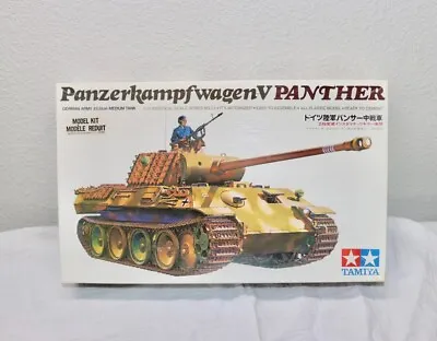Tamiya 1/35 Vintage Motorized Panzerkampfwagen VPanther German Medium Tank Model • $49