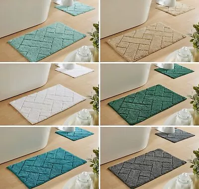 2 Piece Bali Bath Mat Sets Non-Slip Super Absorbent Plush Bath Rug + Toilet Mats • £15.99