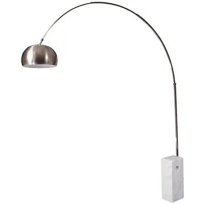 £419 • Buy LeisureMod Arco Lamp With Marble Cube Base