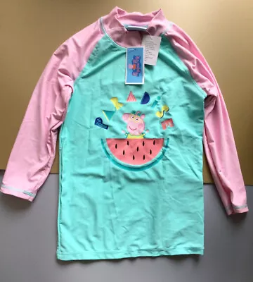 £5.85 • Buy UV 50+ Sun Protection Top Peppa Pig Top Age 8-10 Years Swimming Beach/Water