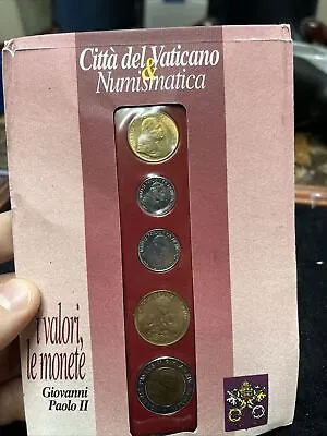 VATICAN Citta Del Vaticano 5  Coin Souvenir Set 1992 In Original Packaging • $17