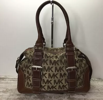 VTG Michael Kors Signature Jaquard Brown Satchel Shoulder Bag • $35