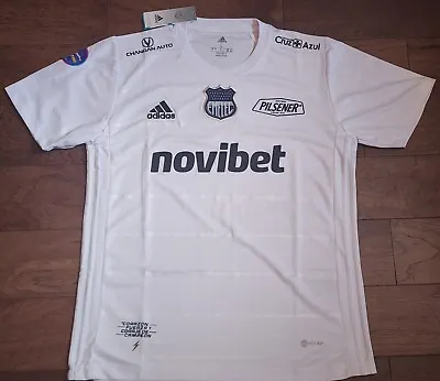 NWT Blanco White Emelec Ecuador 2023 Camiseta Jersey Slim Fit • $49.99