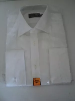 M&S MAN Ultimate Non Iron Men White Cotton Formal Shirt Size 37cm 14.5 Inches • £25