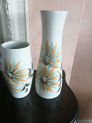 £35 • Buy Two Radford Pottery Vases... Pattern Is 1940's