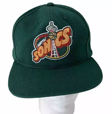 Vtg Seattle Super Sonics Sports Specialties Snapback Hat 90s NBA Patch Lights Up • $64.99