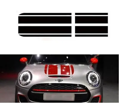 For MINI Cooper JCW F56 Bonnet Rear Racing Stripes Sticker Car Hood Tail Decals • $44.99