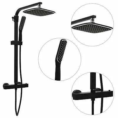 Dual Head Shower Set With Mixer And Hose Black M9Q8 • £328.99