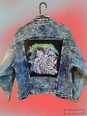 Vintage Levi’s Denim Jacket With Vintage Metallica Back Patch  • $125