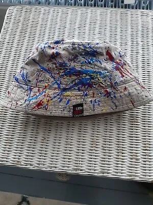 £22.50 • Buy Mens Stone Roses Bucket Hat Paint Splatter Design GC 12 Little Red Original