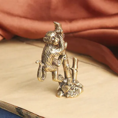 Solid Brass Monkey Figurine Statue House Office Decoration Animal Figurines US • $12.49