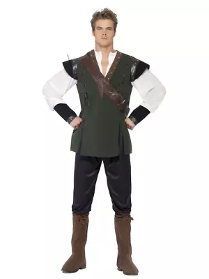 Robin Hood Medieval Archer Deluxe Costume Fancy Dress Outift With Belt • $55.19