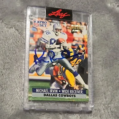 2023 Pro Set Authentic Signature Memories Buyback Auto 1991 Michael Irvin 5/5 • $100