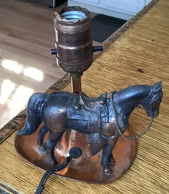 Vintage Small 6 1/2” Horse And Sombrero Lamp Untested Cord Is Bad • $52