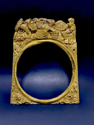 $64.99 • Buy Antique French Morbier Comtoise Clock Brass Clock Surround Gathering  Grapes