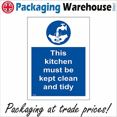 £25.97 • Buy Ma198 This Kitchen Must Be Kept Clean And Tidy Sign Workplace Canteen Cafe