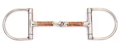 Cavalon Western D Ring Copper Wrapped Single-Jointed Snaffle Horse Bit • $29.89