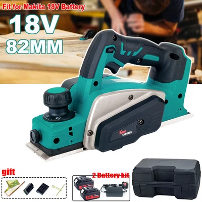 £59.99 • Buy Electric Hand Planer Plane Machine 82mm Cordless Tool Set For 18V Makita Battery