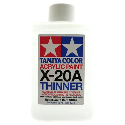 Tamiya X Acrylic Paint Thinner X-20A 250ml Modellers Accessory Airbrush Spraying • £11.99