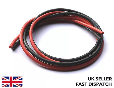 10 AWG Silicone Wire/cable RC ESC Motor LiPo 0.5/1/2/5/10m - Red & Black 10awg • £4