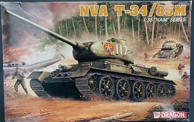 1/35 Scale Dragon 3318 NVA T-34/85M Nam’ Series Tank Model Kit PM0420 • $22.38